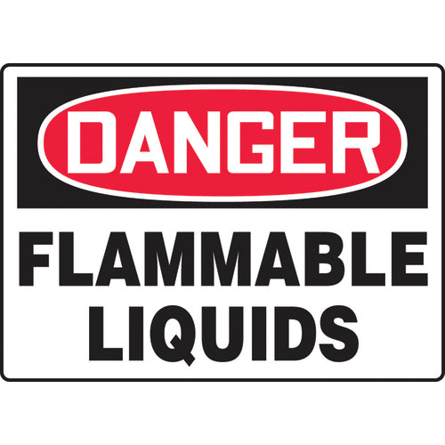 Sign, Danger Flammable Liquids, 7″ × 10″, Plastic - Apex Tool & Supply