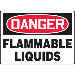 Sign, Danger Flammable Liquids, 7″ × 10″, Plastic - Apex Tool & Supply