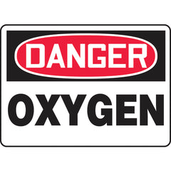 Sign, Danger Oxygen, 10″ × 14″, Vinyl - Apex Tool & Supply