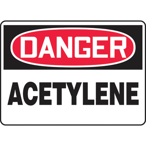 Sign, Danger Acetylene, 7″ × 10″, Plastic - Apex Tool & Supply