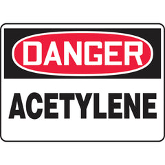 Sign, Danger Acetylene, 7″ × 10″, Vinyl - Apex Tool & Supply