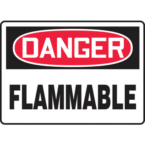 Sign, Danger Flammable, 10″ × 14″, Aluminum - Apex Tool & Supply