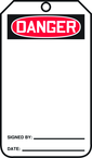 Safety Tag, Danger (Blank), 25/Pk, Plastic - Apex Tool & Supply