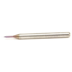 ‎MDUS0100-30C-KP011 0.1 mm Dia. × 3 mm Shank × 1 mm Flute Length × 38 mm OAL, TiAlN, External Coolant, Cylindrical Solid Carbide Drill