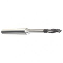 1mm Dia. - 1.5mm LOC - 38mm OAL - .20mm C/R 2 FL Carbide End Mill with 4mm Reach-Nano Coated - Apex Tool & Supply