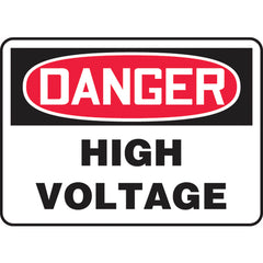 Sign, Danger High Voltage, 10″ × 14″, Plastic - Apex Tool & Supply