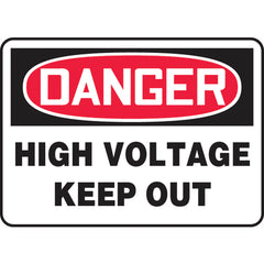 Sign, Danger High Voltage Keep Out, 7″ × 10″, Aluminum - Apex Tool & Supply