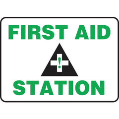 Sign, First Aid Station, 10″ × 14″, Aluminum - Apex Tool & Supply