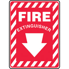 Sign, Fire Extinguisher, 10″ × 7″, Aluminum - Apex Tool & Supply