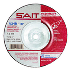 6″ × 1/4″ × 7/8″ - Aluminum Oxide A24R - Depressed Center Wheel - Apex Tool & Supply