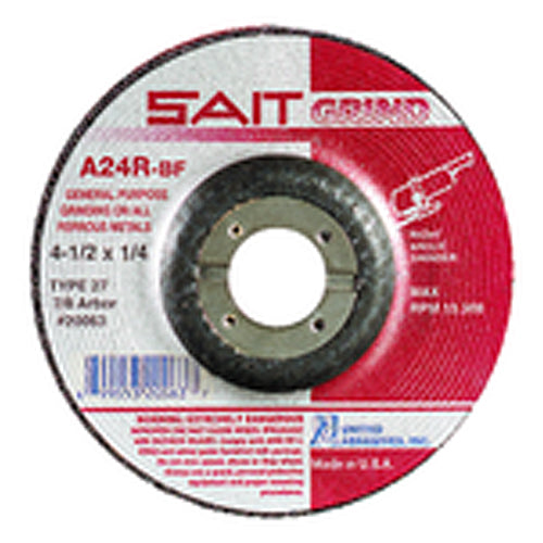 5″ × 1/4″ × 5/8″ 11 - Aluminum Oxide A24R - Depressed Center Wheel - Apex Tool & Supply