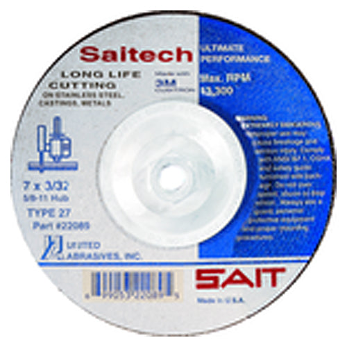 7″ × 1/4″ × 7/8″ - Ceramic - Depressed Center Wheel - Apex Tool & Supply