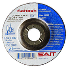4 1/2″ × 1/4″ × 5/8″ 11 - Ceramic - Depressed Center Wheel - Apex Tool & Supply