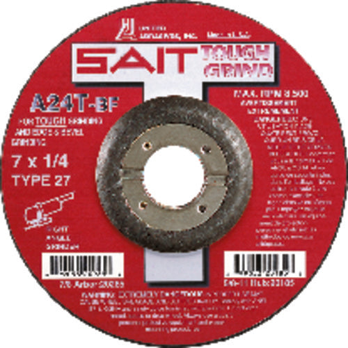 7″ × 1/4″ × 7/8″ - Aluminum Oxide A24N - Depressed Center Wheel - Apex Tool & Supply