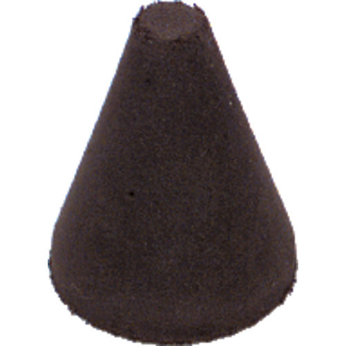 1 1/4″ × 1″-1/4″ × 1/4″ - Tapered Resin Bonded Rubber Cone (Medium Grit) - Apex Tool & Supply