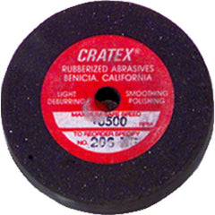 1 1/2″ × 3/8″ × 1/4″ - Resin Bonded Rubber Wheel (Coarse Grit) - Apex Tool & Supply