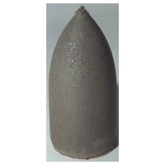 1 3/4″ × 7/8″ × 1/4″ - Bullet Resin Bonded Rubber Cone(Fine Grit) - Apex Tool & Supply