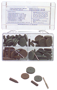 #777 Resin Bonded Rubber Kit - Introductory - Various Shapes - Equal Assortment Grit - Apex Tool & Supply