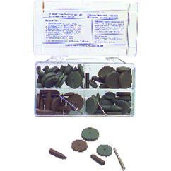 #777 Resin Bonded Rubber Kit - Introductory - Various Shapes - Equal Assortment Grit - Apex Tool & Supply