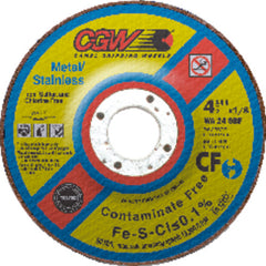5″ × 1/4″ × 5/8″ 11 - White Aluminum Oxide WA24-SBF - Depressed Center Wheel - Apex Tool & Supply