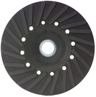 7" - Smooth Bore - Spiral Pattern - Polymer Backing Plate For Resin Fibre Disc Without Nut - Apex Tool & Supply
