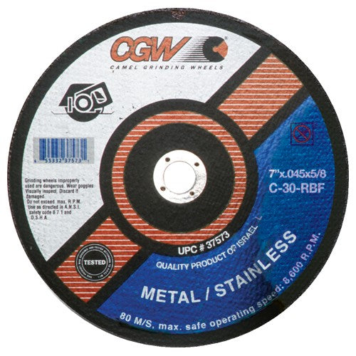 ‎6″ × 0.060″ × 1-1/4″ - A60-0-BFTK - Aluminum Oxide Reinforced Cut-Off Wheel - Apex Tool & Supply