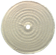 6 x 1/2 - 1'' (80 Ply) - Cotton Sewed Type Buffing Wheel - Apex Tool & Supply