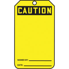 Safety Tag, Caution (Blank), 25/Pk, Cardstock - Apex Tool & Supply