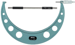 11 - 12'' Measuring Range - .0001 Graduation - Ratchet Thimble - Carbide Face - Outside Micrometer - Apex Tool & Supply