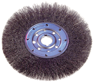 10" Diameter - 1-1/4" Arbor Hole - Crimped Steel Wire Straight Wheel - Apex Tool & Supply