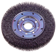 8" Diameter - 2" Arbor Hole - Crimped Steel Wire Straight Wheel - Apex Tool & Supply