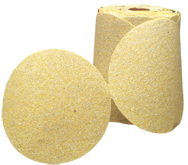 6" x No Hole - 80 Grit - Aluminum Oxide - DriLube Gold Resin Paper Sanding PSA Disc - Apex Tool & Supply