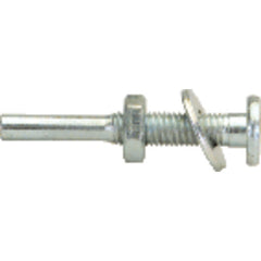 Fits 1/2″ Arbor Hole-1/4″ Shank - 2 5/16″ Overall Length - Flat Head Arbor for Abrasives - Apex Tool & Supply
