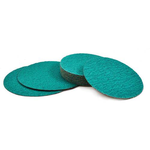 15″ x No Hole-50 Grit - Green Zirconium - Cloth Sanding PSA Disc - Apex Tool & Supply