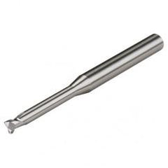 1mm Dia. - 57mm OAL - 20mm Neck Length - AlTiN - 30° - Die Mold - Corner Radius - EM - 2 FL - Apex Tool & Supply