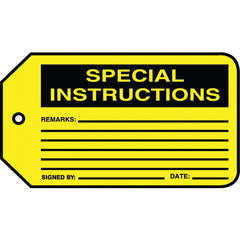 Production Control Tag, Special Instructions, 25/Pk, Cardstock - Apex Tool & Supply