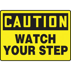 Sign, Caution Watch Your Step, 10″ × 14″, Vinyl - Apex Tool & Supply