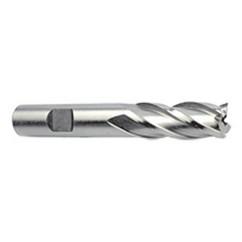18mm Dia. x 3-3/4 Overall Length 4-Flute Square End M-42 Cobalt SE End Mill-Round Shank-Center Cut-Uncoated - Apex Tool & Supply