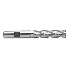 3/4 Dia. x 5-1/4 Overall Length 4-Flute Square End High Speed Steel SE End Mill-Round Shank-Center Cutting-Uncoated - Apex Tool & Supply