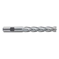 15/32 Dia. x 4-11/16 Overall Length 4-Flute Square End High Speed Steel SE End Mill-Round Shank-Center Cut-Uncoated - Apex Tool & Supply
