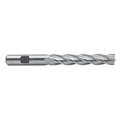 15/32 Dia. x 4-11/16 Overall Length 4-Flute Square End High Speed Steel SE End Mill-Round Shank-Center Cut-Uncoated - Apex Tool & Supply