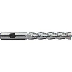 1/2 Dia. x 5 Overall Length 4-Flute Square End High Speed Steel SE End Mill-Round Shank-Center Cutting-Uncoated - Apex Tool & Supply