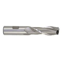 1/2 Dia. x 3-1/2 Overall Length 2-Flute Square End High Speed Steel SE End Mill-Round Shank-Center Cut-Uncoated - Apex Tool & Supply