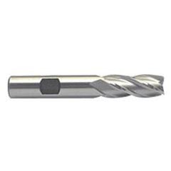 1/2 Dia. x 3-1/4 Overall Length 4-Flute Square End M-42 Cobalt SE End Mill-Round Shank-Center Cut-Uncoated - Apex Tool & Supply