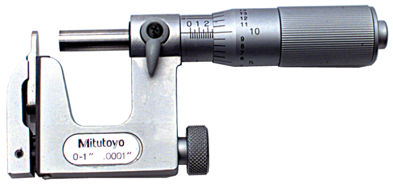 0 - 1'' Measuring Range -  .0001 Graduation - Friction Thimble - Carbide Face - Multi-Anvil Micrometer - Apex Tool & Supply