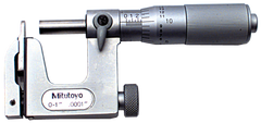 0 - 1'' Measuring Range -  .0001 Graduation - Friction Thimble - Carbide Face - Multi-Anvil Micrometer - Apex Tool & Supply