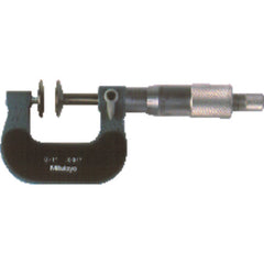 0-1″ Measuring Range-0.001″ Graduation - Ratchet Thimble - High Speed Steel Face - Disc Micrometer - Apex Tool & Supply