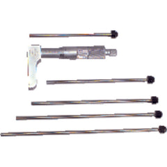 0-4″ Measuring Range - Ratchet Thimble - Depth Micrometer with Half Base - Apex Tool & Supply