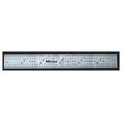 Satin Chrome Finish Full Flex Steel Rule- Model 182-204-6″ Length-3R Graduation-1/2″ Width