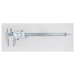 ‎0-6″ Range - Dial Caliper White Face - 0.001″ Graduation Carbide Jaw; OD - Apex Tool & Supply